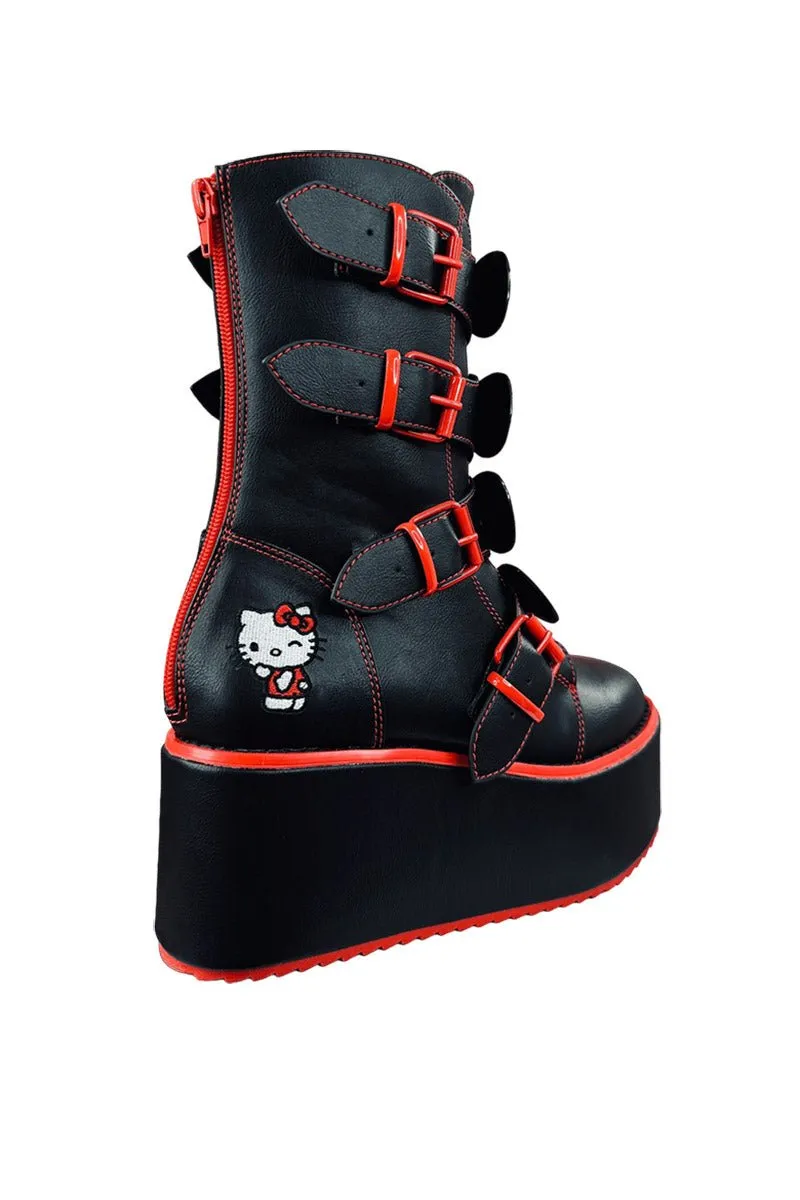 Dominion Hello Kitty Platform Boots [Black/Red]