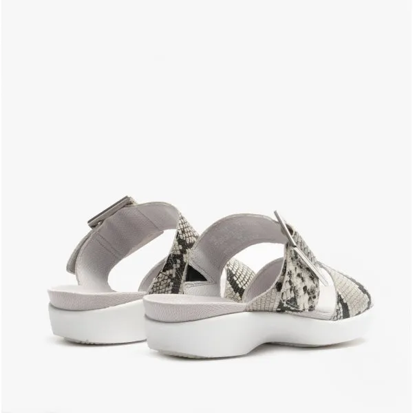 DORRI Ladies Leather Summer Shoes Grey