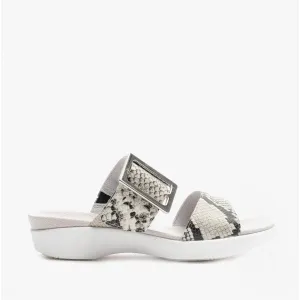 DORRI Ladies Leather Summer Shoes Grey