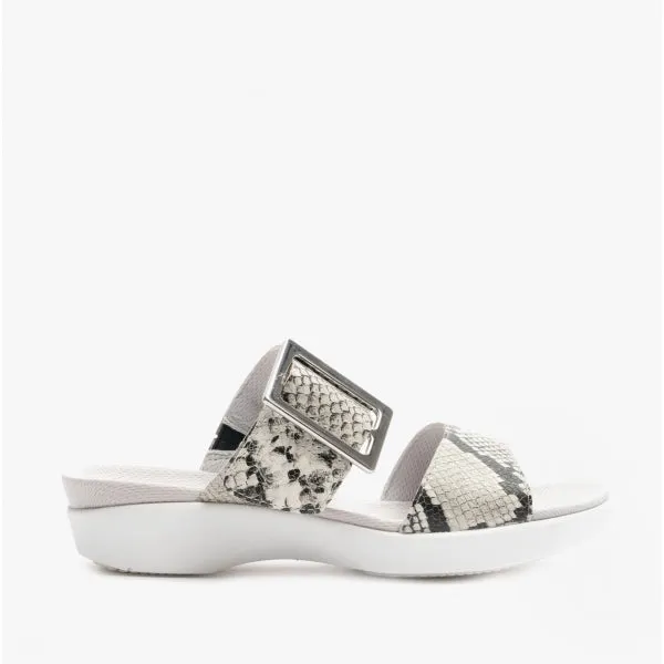 DORRI Ladies Leather Summer Shoes Grey