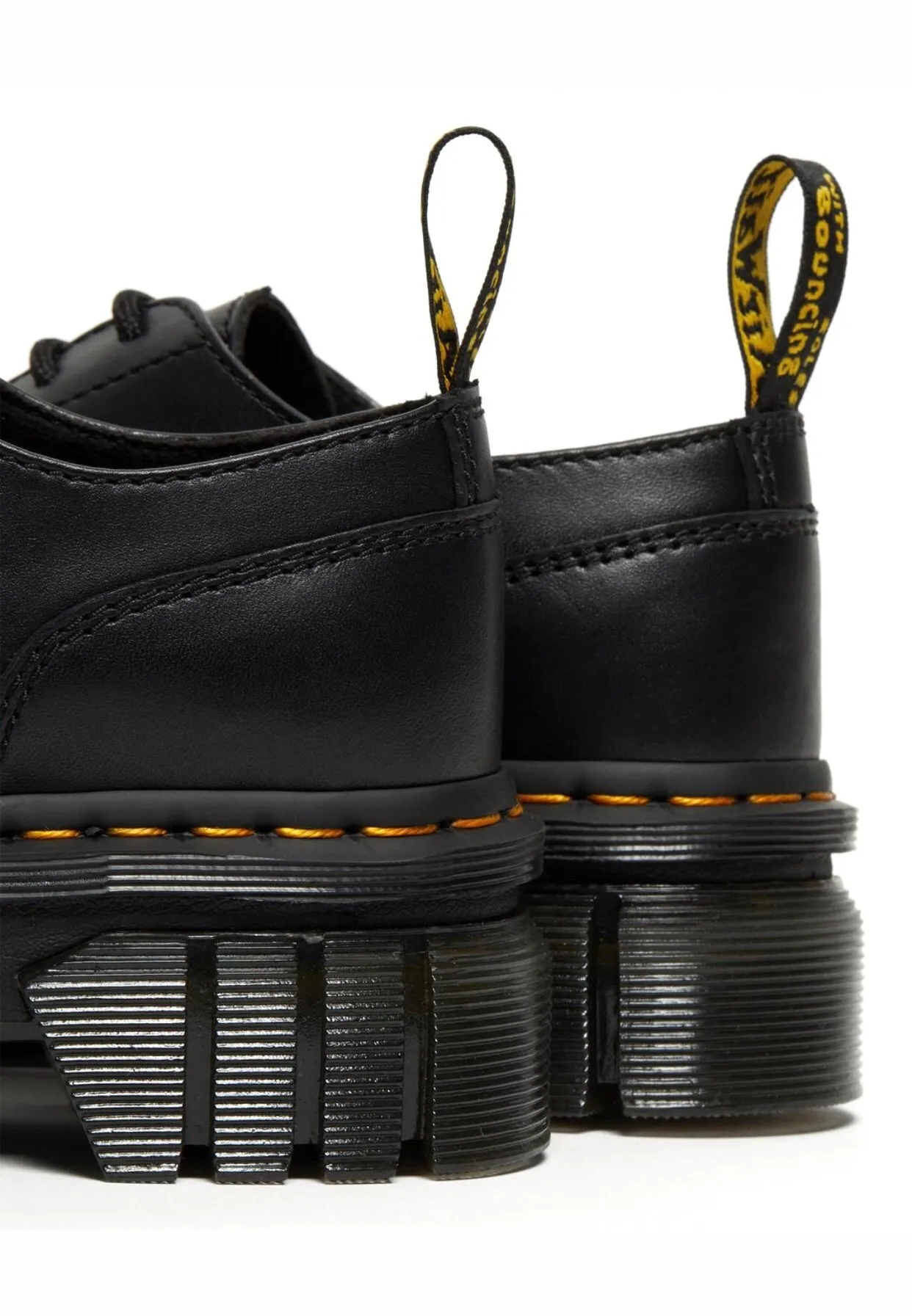 Dr. Martens Audrick Black Nappa Lux Platform 3 Eyelet Shoe