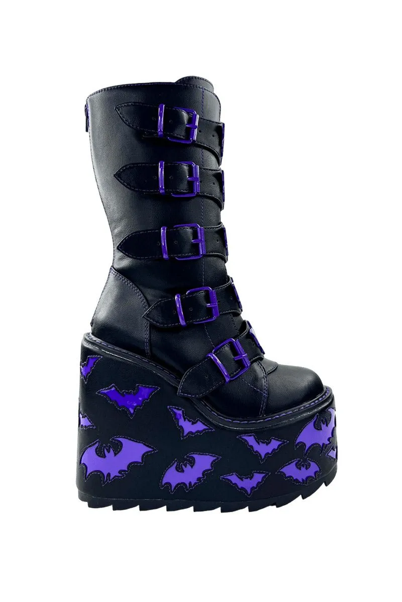 Dune Bat Platform Boots [BLACK/PURPLE]