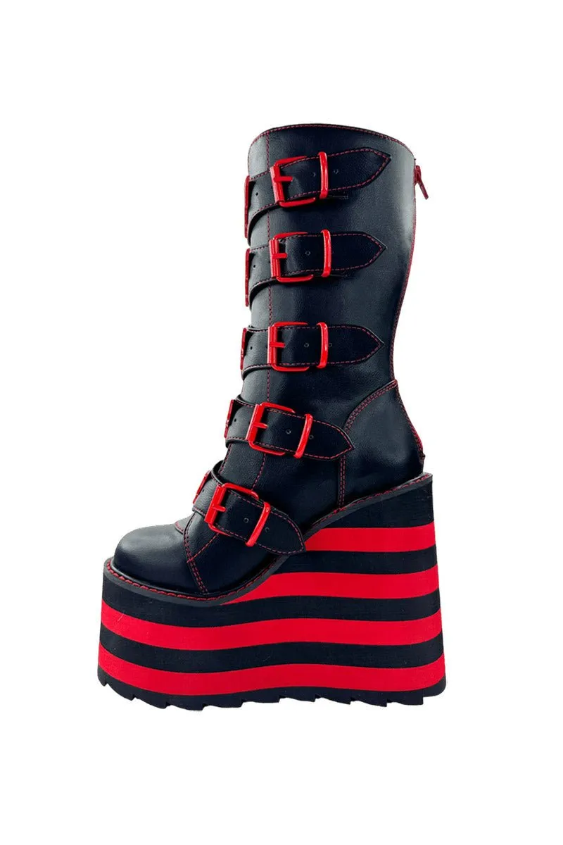 Dune Bat Platform Boots [BLACK/RED]