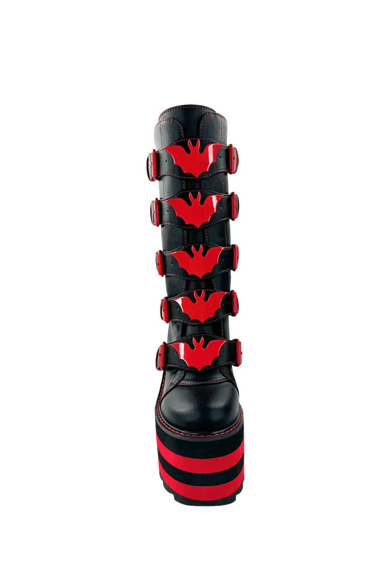 Dune Bat Platform Boots [BLACK/RED]