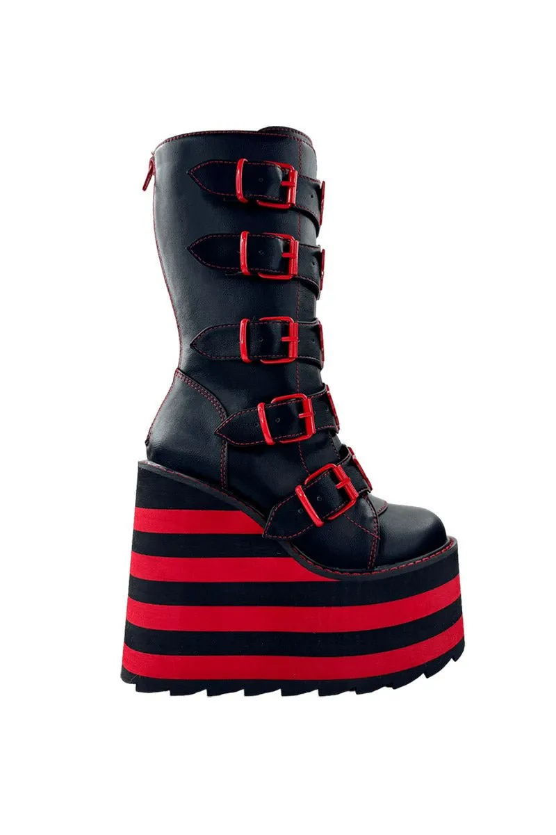 Dune Bat Platform Boots [BLACK/RED]