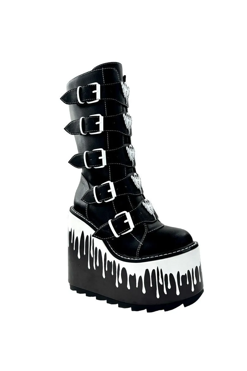 Dune Ghost Platform Boots [BLACK/WHITE]