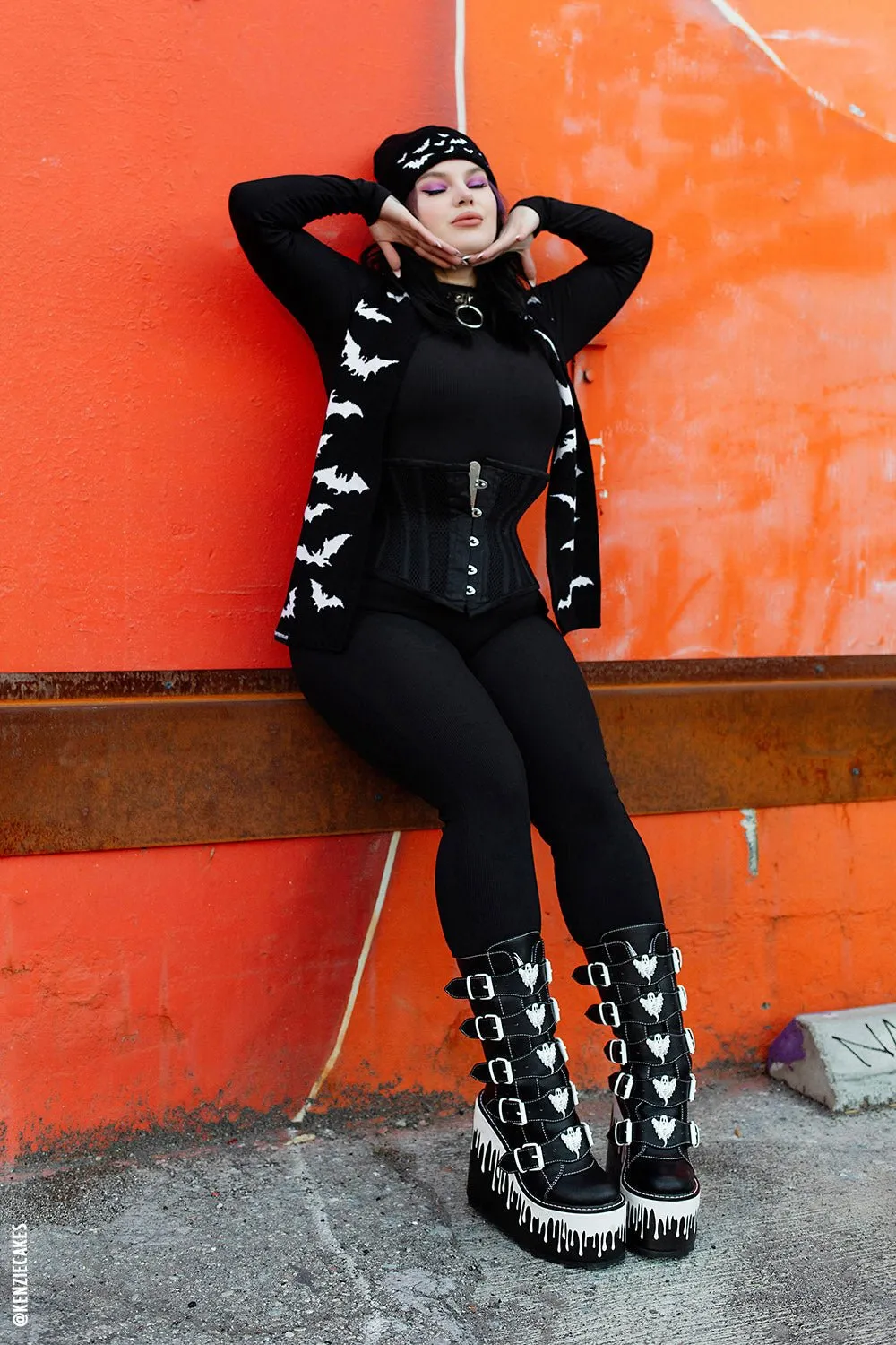 Dune Ghost Platform Boots [BLACK/WHITE]