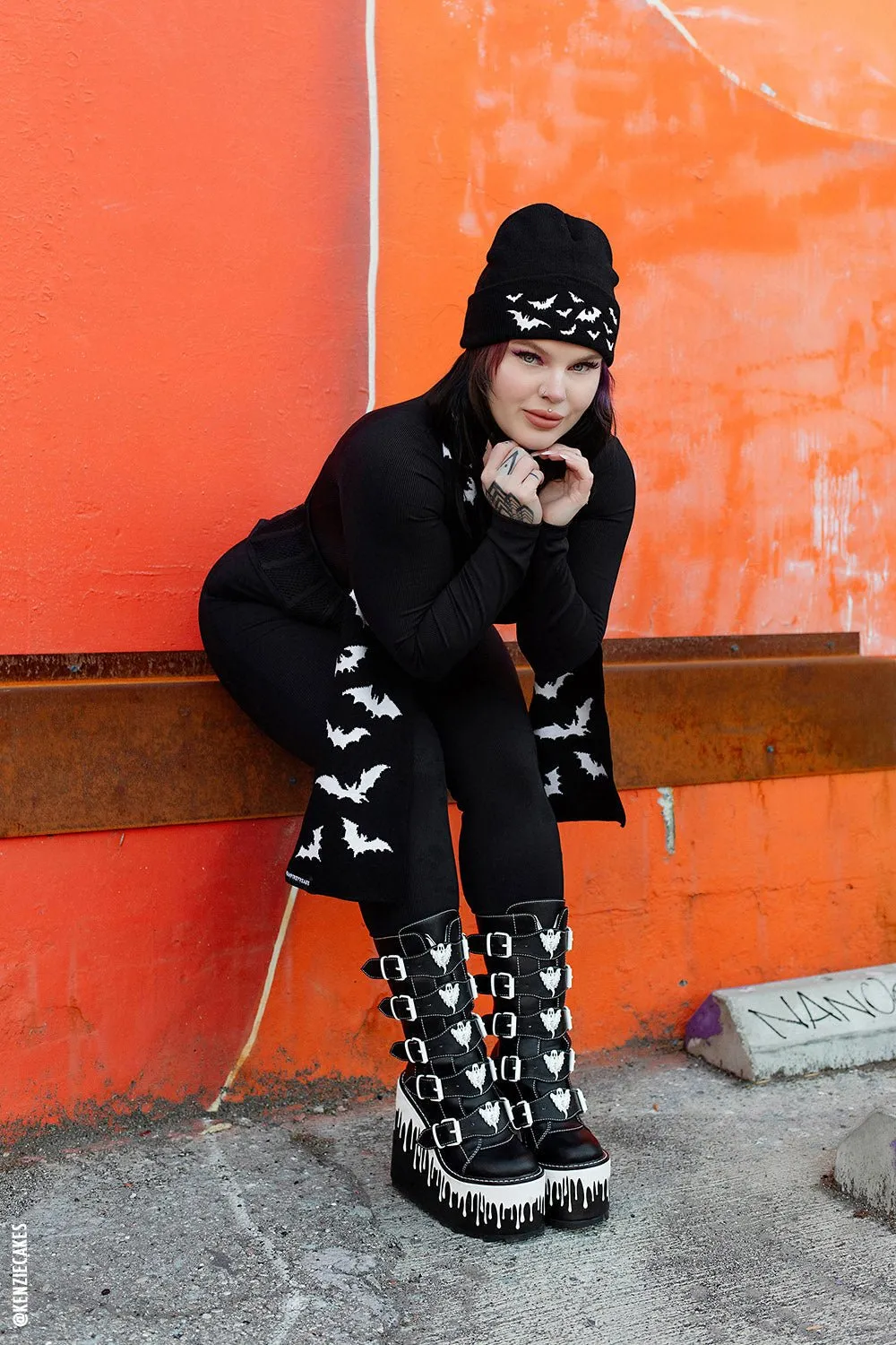 Dune Ghost Platform Boots [BLACK/WHITE]