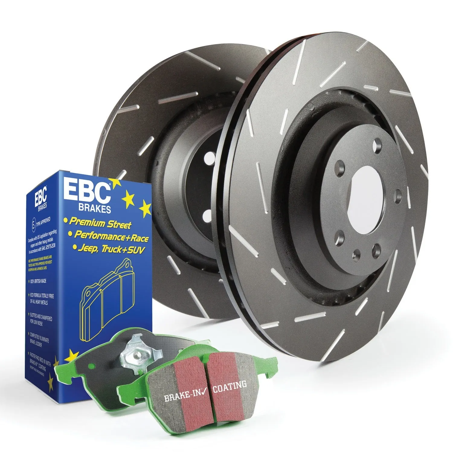 EBC Brakes S2KR1943 S2 Kits Greenstuff 2000 and USR Rotors