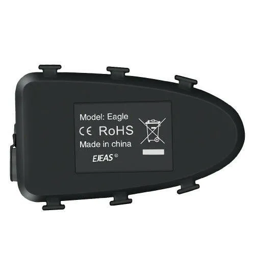 EJEAS 2 Rider Helmet Cycling Interphone BT Handsfree Intercom Helmet Headset 1200M Full Duplex Talking Intercom FM Radio