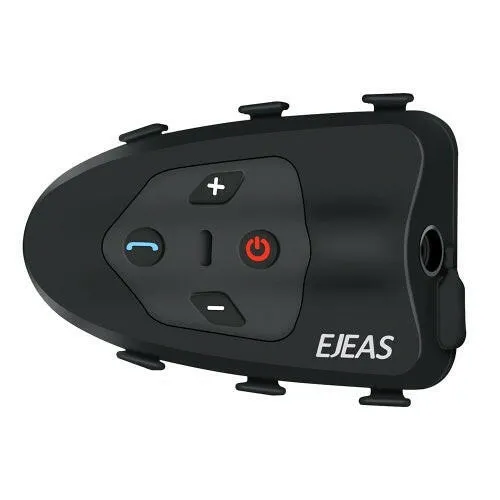 EJEAS 2 Rider Helmet Cycling Interphone BT Handsfree Intercom Helmet Headset 1200M Full Duplex Talking Intercom FM Radio