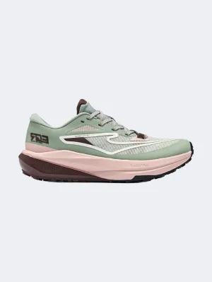 Erke Cross Country Women Running Shoes Light Green/Coffee