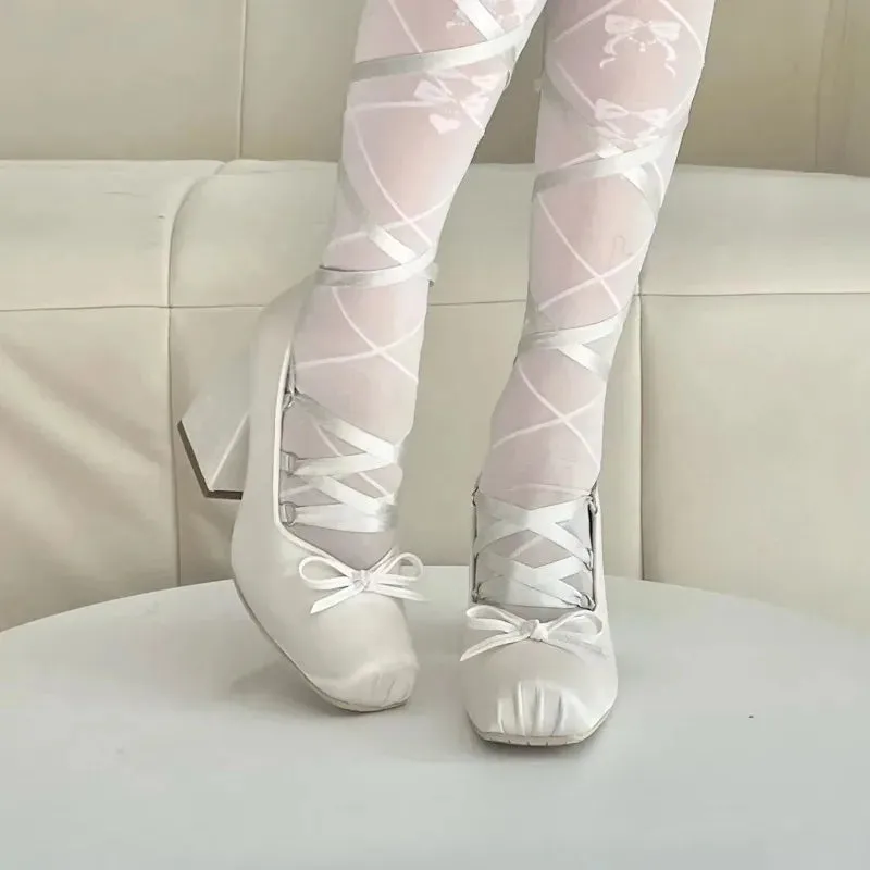 Famous Last Words Chunky Heels Shoes