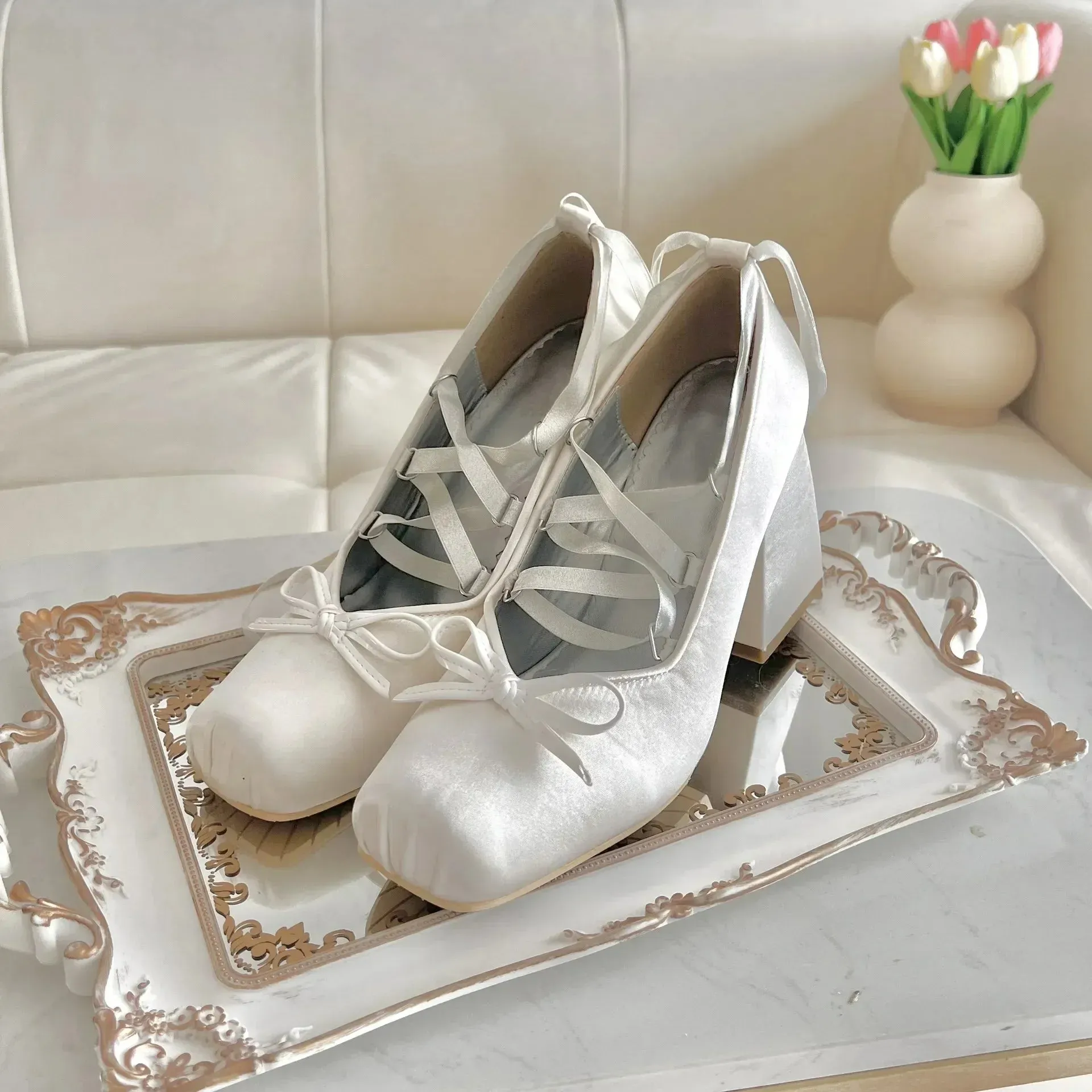 Famous Last Words Chunky Heels Shoes