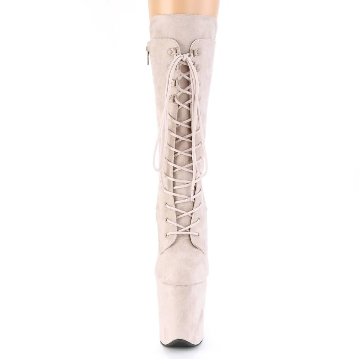 FLAMINGO-1050FS Nude & Pink Calf High Boots
