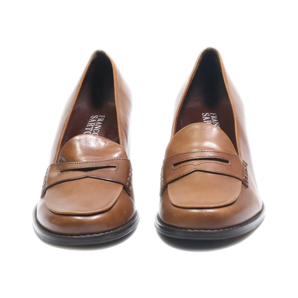 Franco Sarto High-Heel Shoes Leather Brown Colour For Women