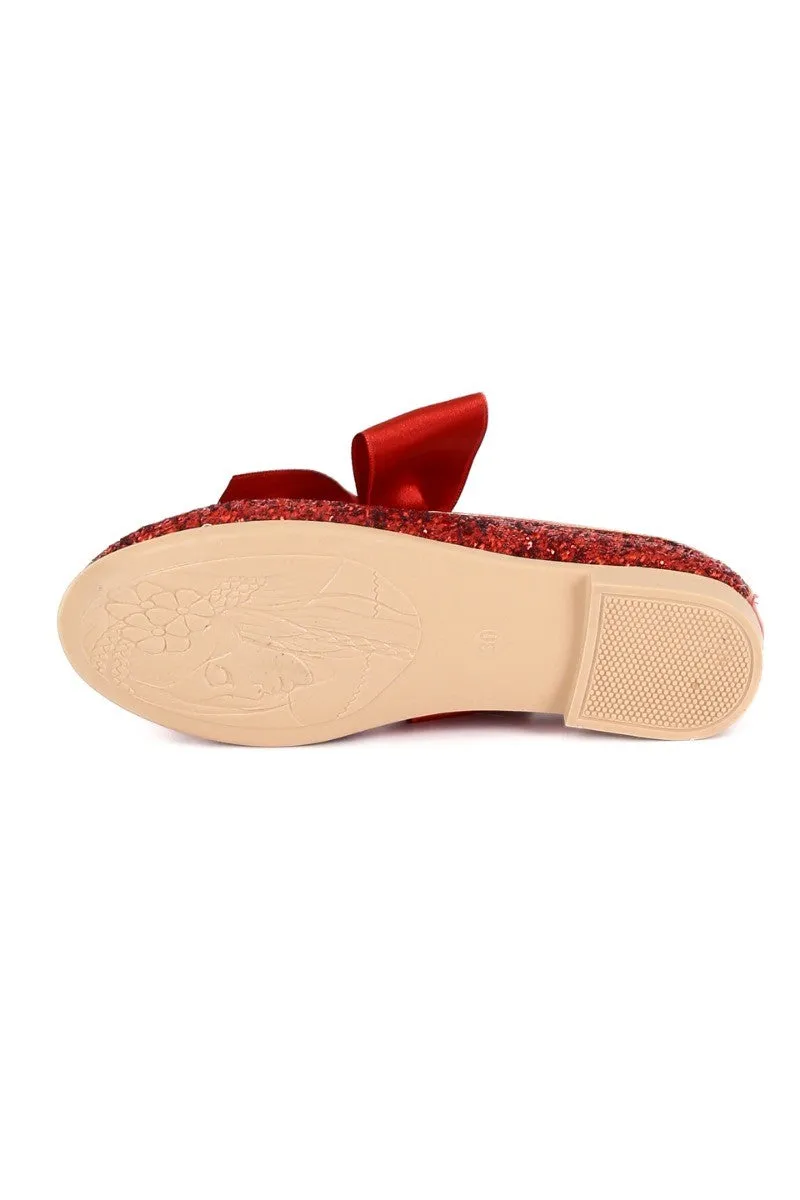 Girls Sequin Ballerina Flat Pumps - LOLA - Multi Colour