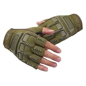 green Men's Special Forces Outdoor Mountain Climbing Cycling Fitness Sports Protective Half Finger Tactical Gloves AZ12931