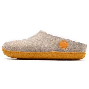 Handmade Wool Felt Slippers Himalayan Grey