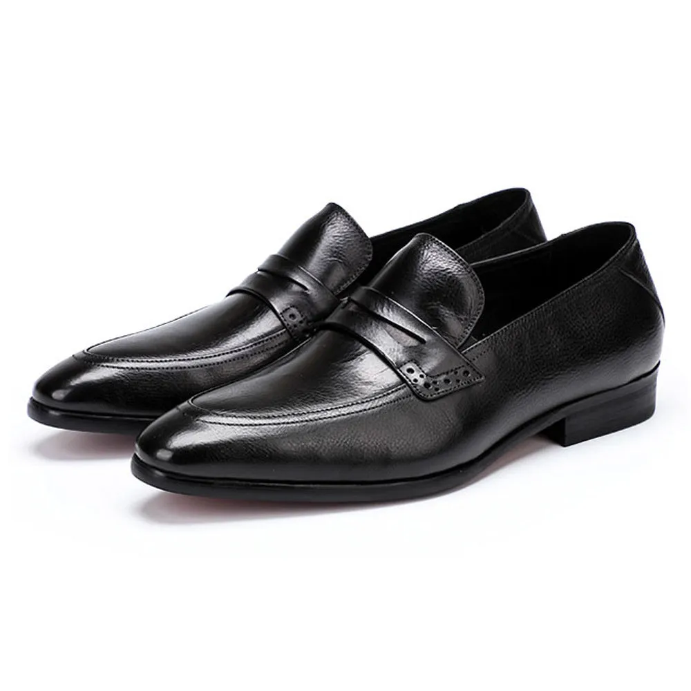 High-End Asian Gentleman Loafers Leather Shoes Men's Wedding Dinner Dress Shoes Handmade Custom Business Men's Shoes Cross-Border