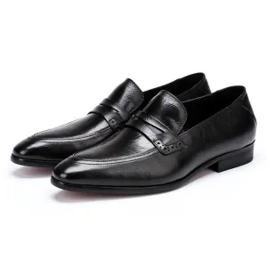 High-End Asian Gentleman Loafers Leather Shoes Men's Wedding Dinner Dress Shoes Handmade Custom Business Men's Shoes Cross-Border