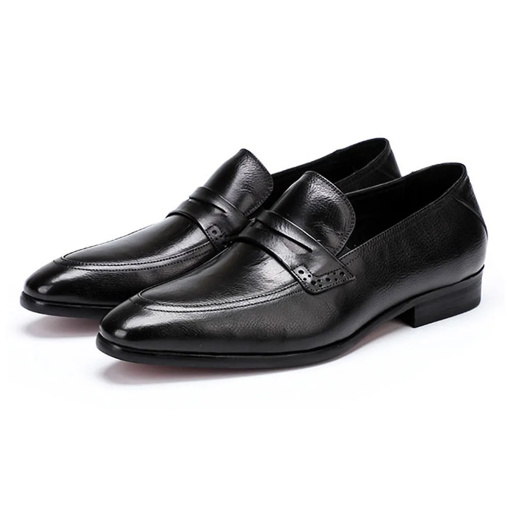 High-End Asian Gentleman Loafers Leather Shoes Men's Wedding Dinner Dress Shoes Handmade Custom Business Men's Shoes Cross-Border