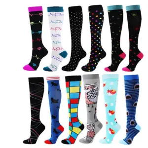 High Knee Cartoon Pattern Socks Set