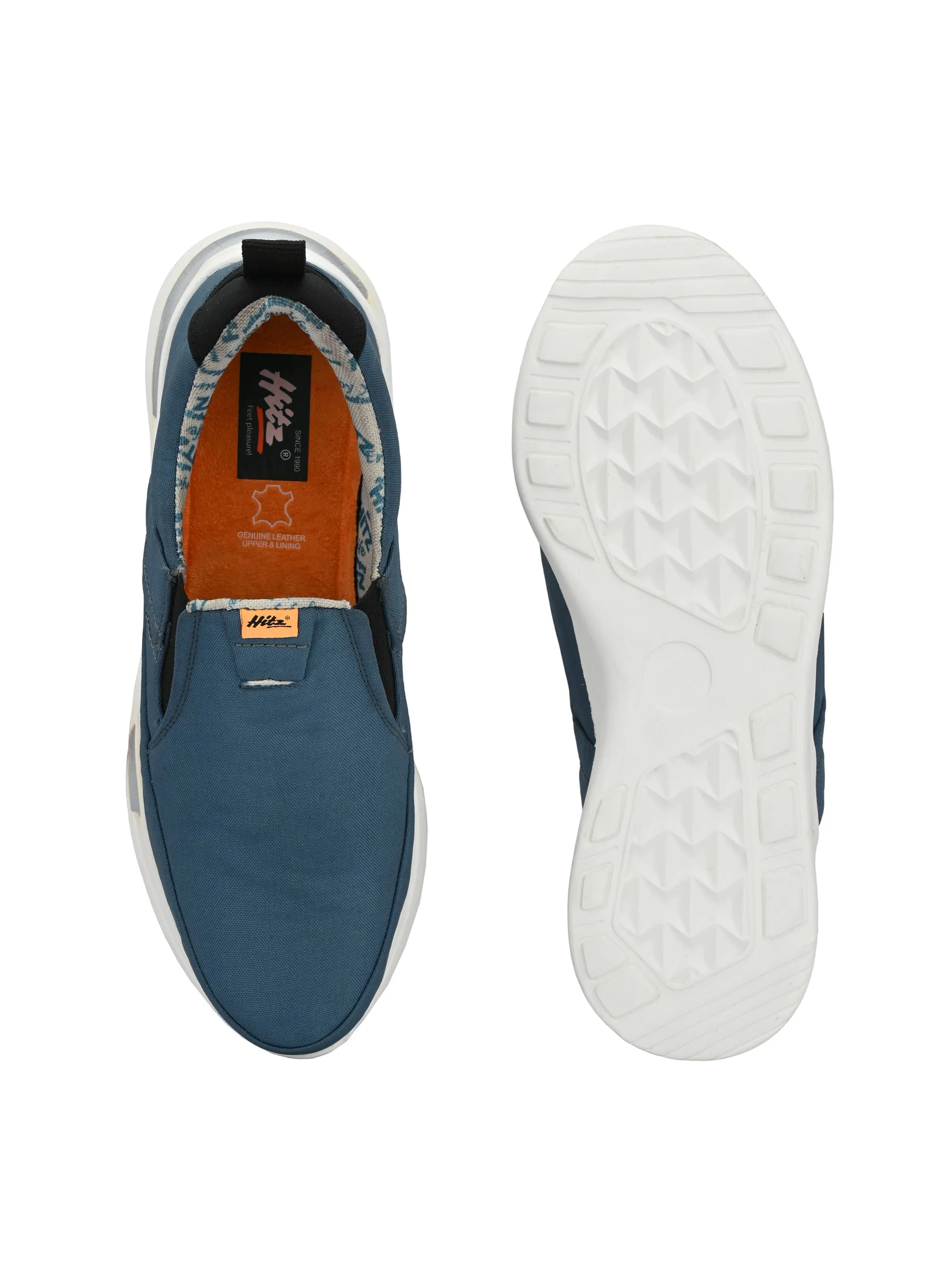 Hitz Men's Blue Running Slip On Shoes