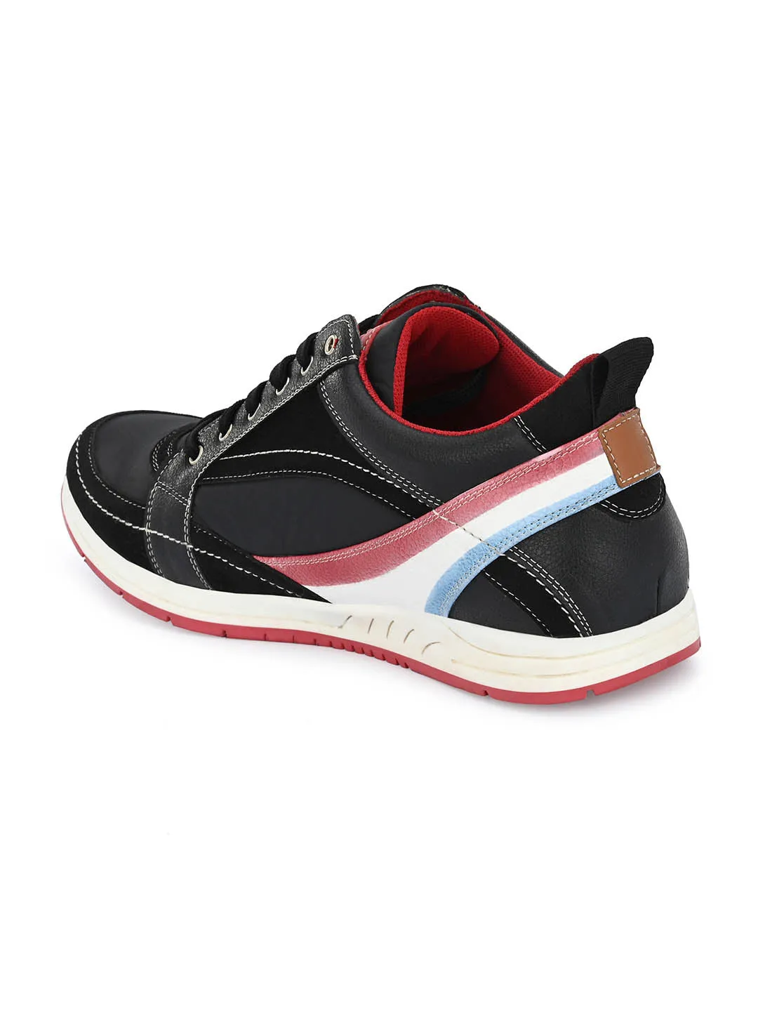Hitz Men's Leather Lace-up Joggers Running Shoes