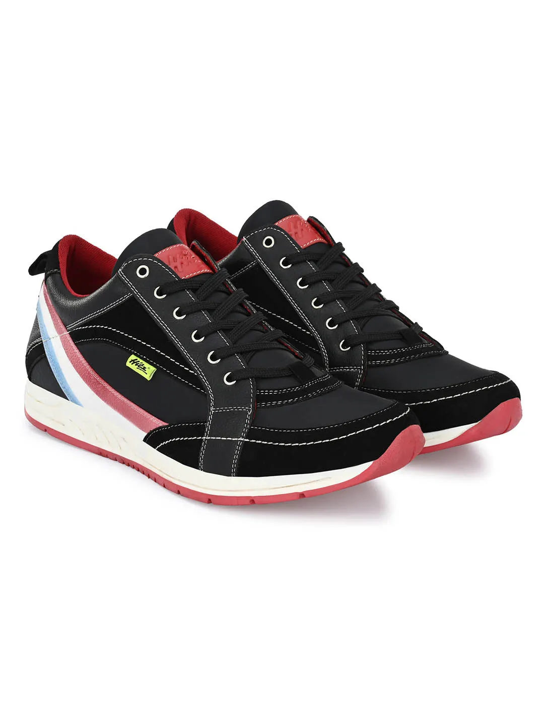 Hitz Men's Leather Lace-up Joggers Running Shoes