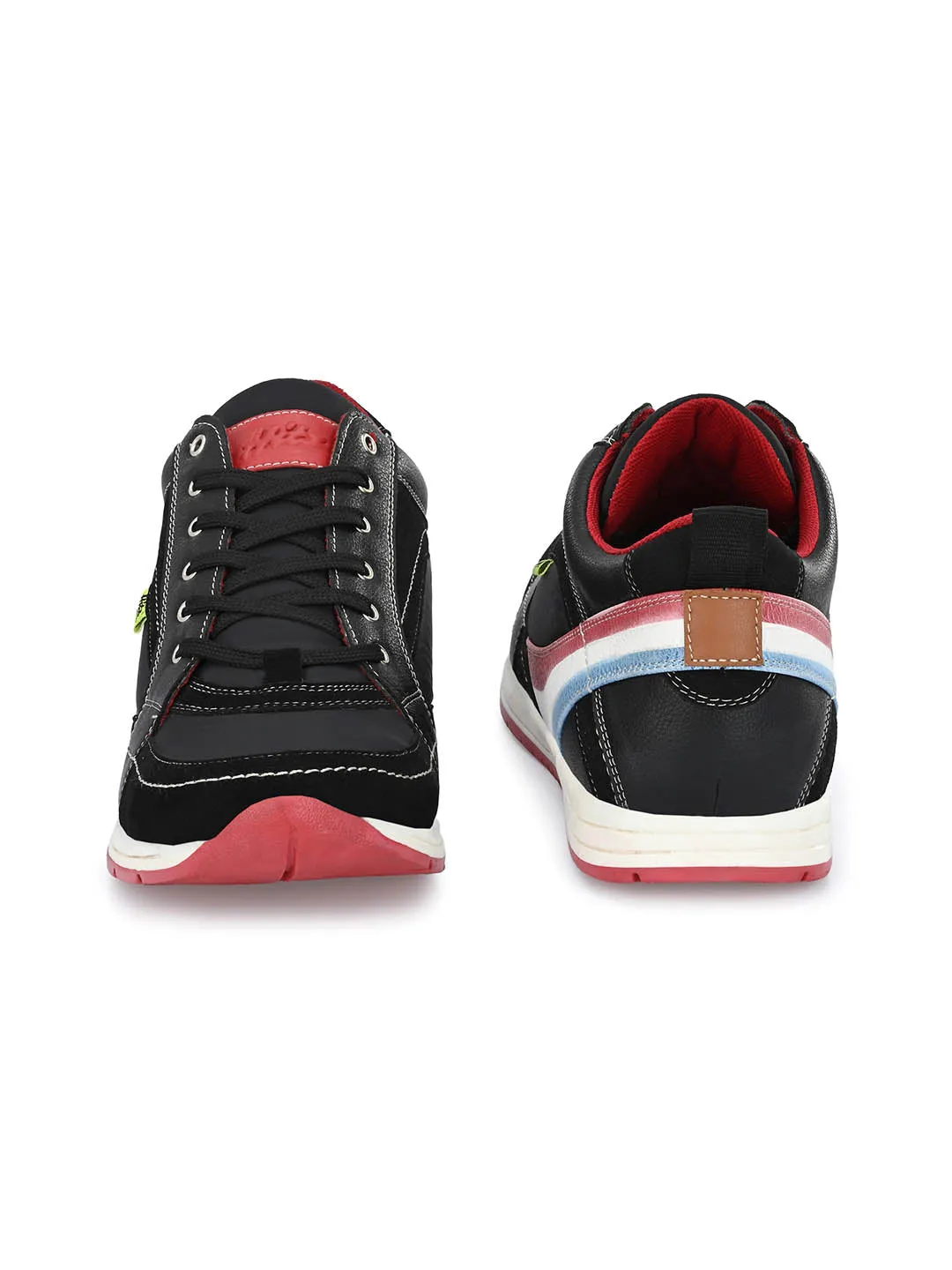 Hitz Men's Leather Lace-up Joggers Running Shoes