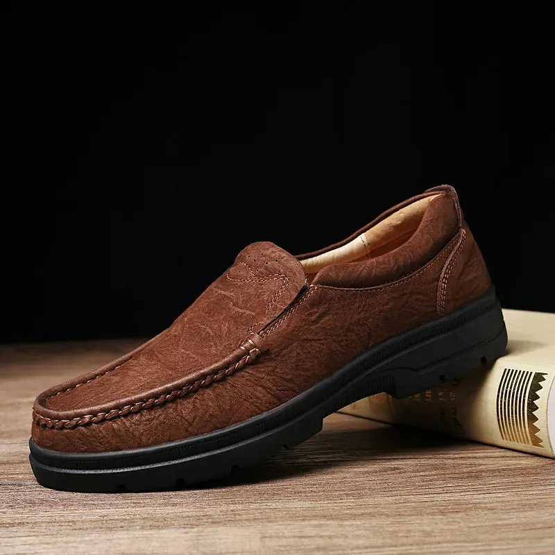 Hnzxzm Men's Shoes New Men's Casual 100% Genuine Leather Cowhide Sets Business Shoes Soft Comfortable Business Formal Shoes Big Size