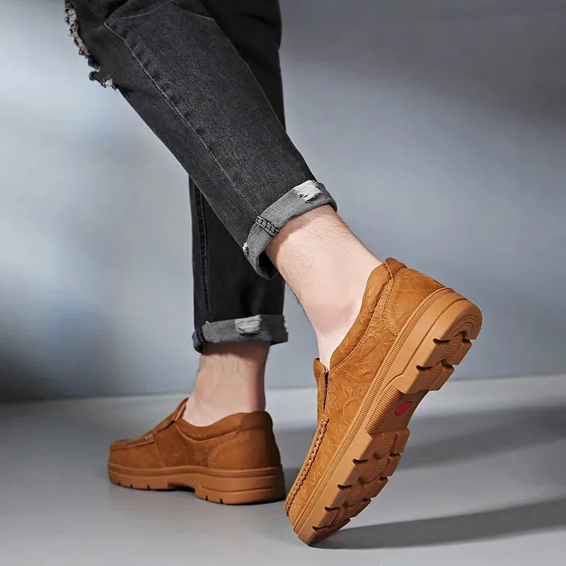 Hnzxzm Men's Shoes New Men's Casual 100% Genuine Leather Cowhide Sets Business Shoes Soft Comfortable Business Formal Shoes Big Size