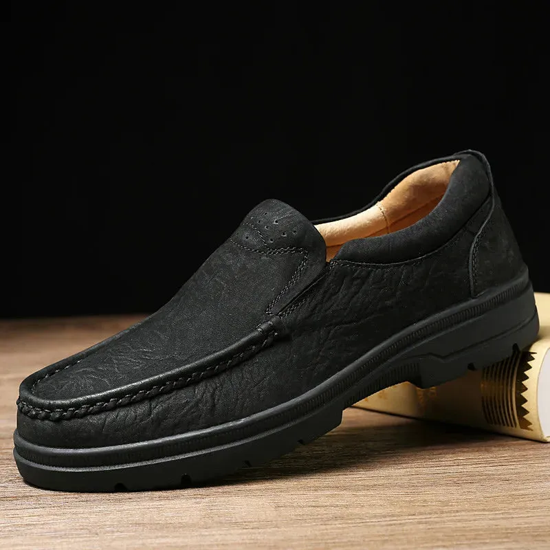 Hnzxzm Men's Shoes New Men's Casual 100% Genuine Leather Cowhide Sets Business Shoes Soft Comfortable Business Formal Shoes Big Size