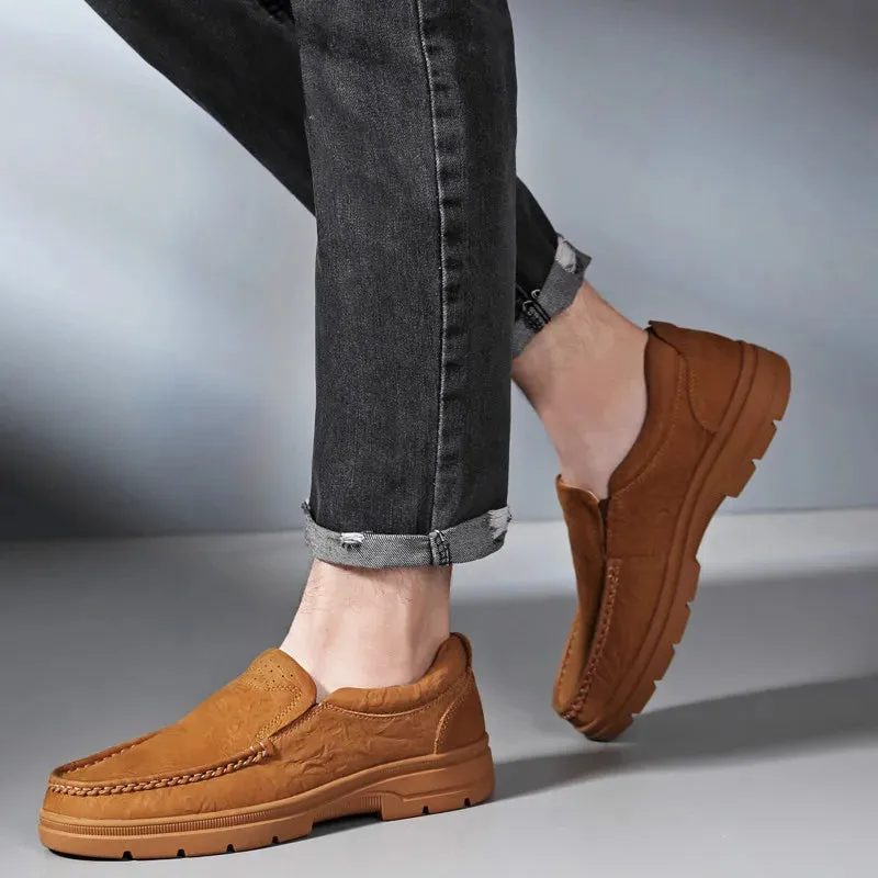 Hnzxzm Men's Shoes New Men's Casual 100% Genuine Leather Cowhide Sets Business Shoes Soft Comfortable Business Formal Shoes Big Size