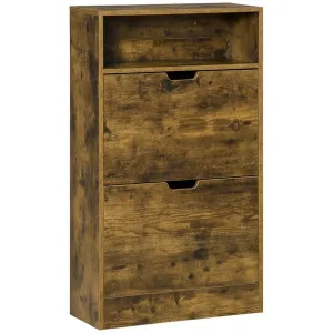 Homcom Slim Two-Drawer Shoe Cabinet