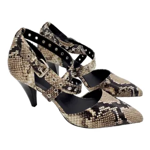 Hush Snake/Silver Melford Court Shoes