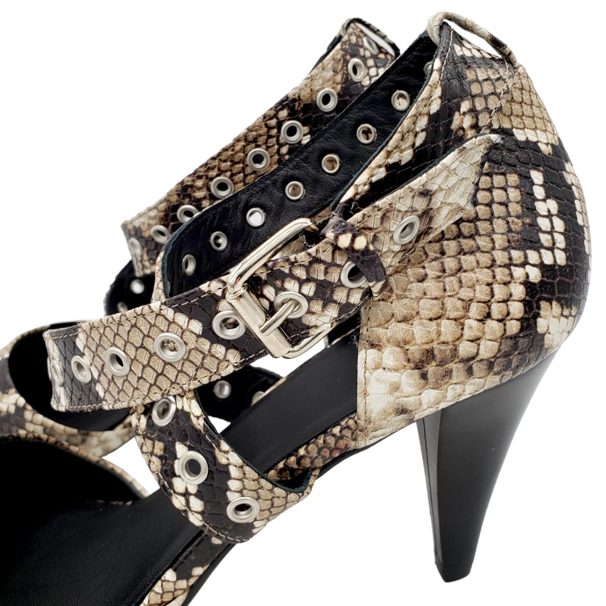 Hush Snake/Silver Melford Court Shoes
