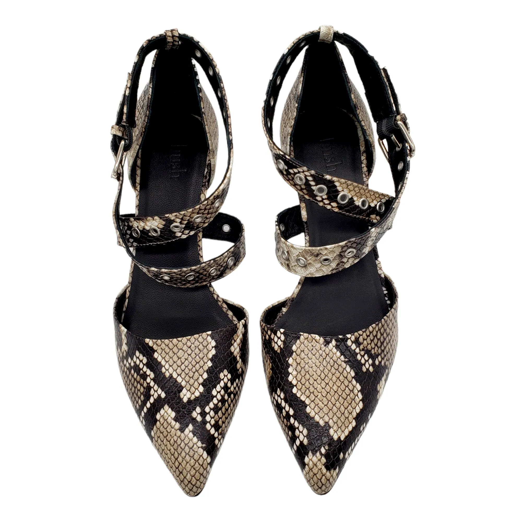 Hush Snake/Silver Melford Court Shoes