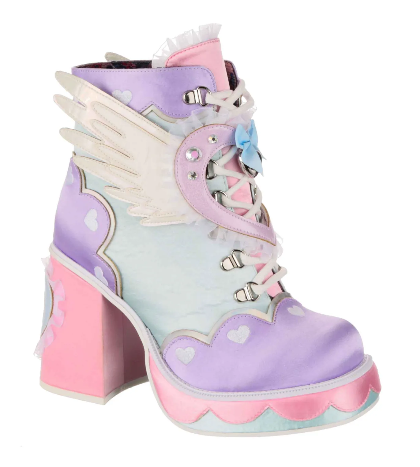 Irregular Choice Womens Heart Way There High Heel - Pink/Lilac
