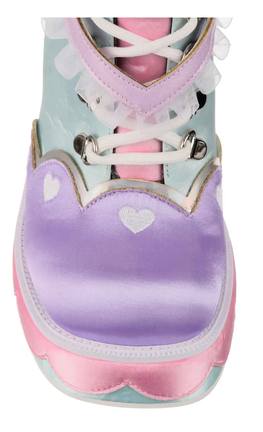 Irregular Choice Womens Heart Way There High Heel - Pink/Lilac