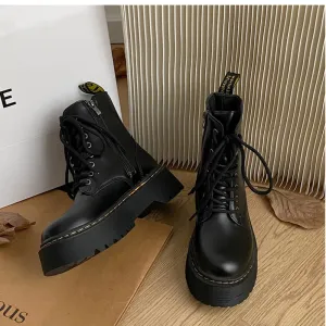 Ivyshape | British Style Platform Boots for Women