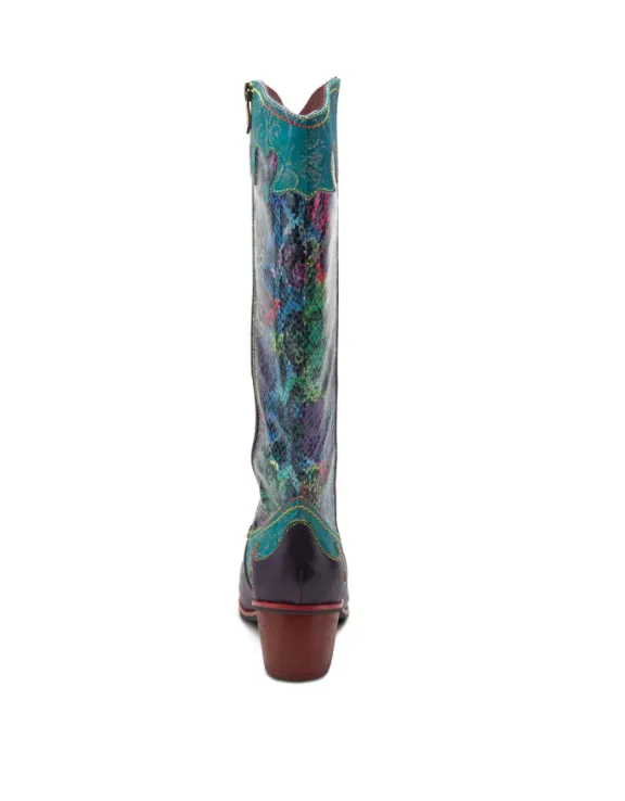 L'ARTISTE Turquoise Multi "RODEO-TQM" Western Boots