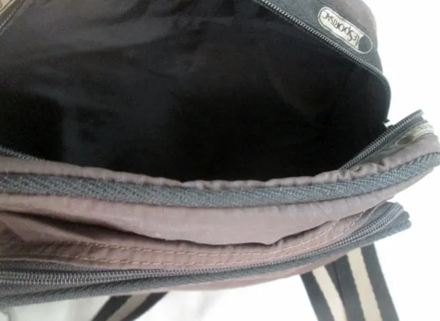 Le SPORT SAC shoulder bag Lesportsac crossbody hobopurse BROWN Vegan