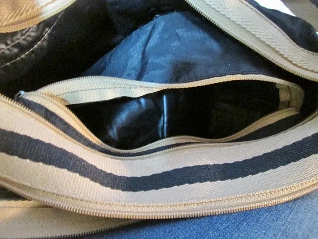 LESPORTSAC Nylon shoulder travel bag purse crossbody BLACK BROWN Satchel