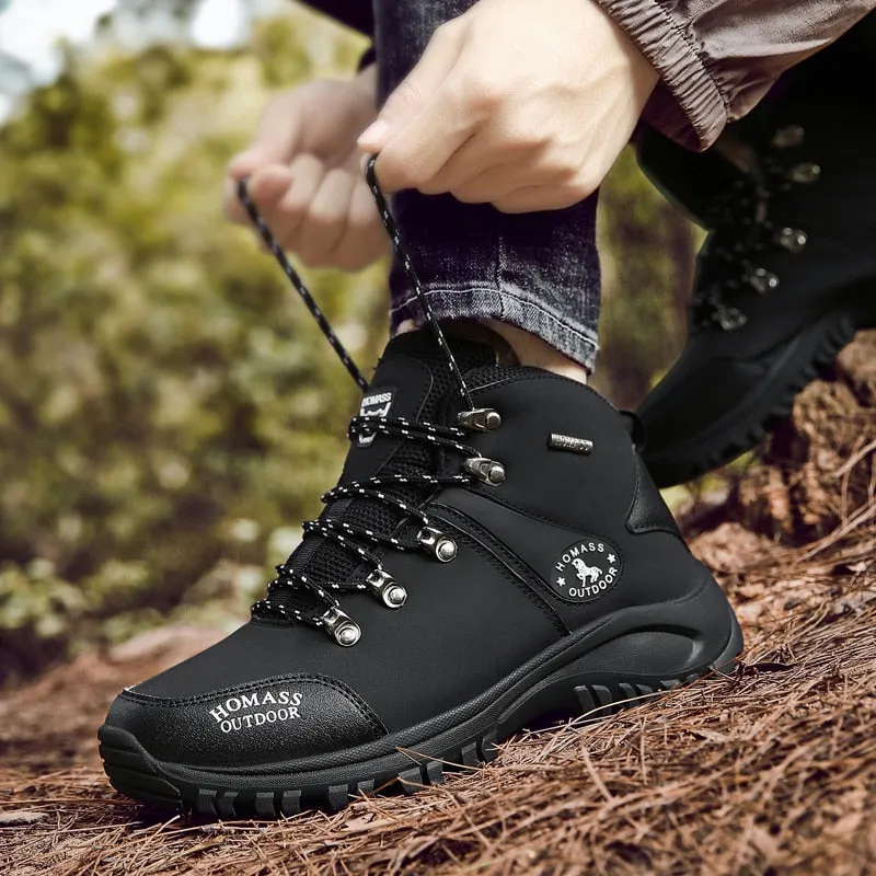 Men Hiking Shoes Breathable Waterproof Boots Autumn Winter New Outdoor Climbing Shoes Non-slip Trekking Sneakers For Men