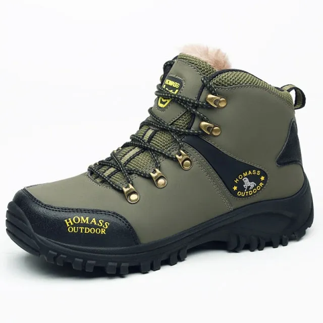 Men Hiking Shoes Breathable Waterproof Boots Autumn Winter New Outdoor Climbing Shoes Non-slip Trekking Sneakers For Men