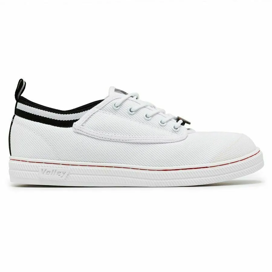 Mens Volley Safety Steel Cap Shoes White/Black