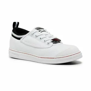 Mens Volley Safety Steel Cap Shoes White/Black