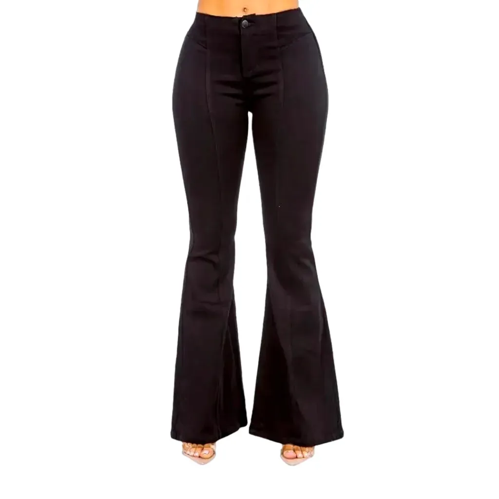 Monochrome stretchable boho denim for women